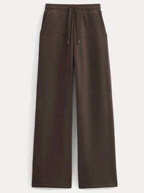 NWT Everlane Luxe Fleece Wide-Leg Sweatpant Colour Dark Chocolate Size Small